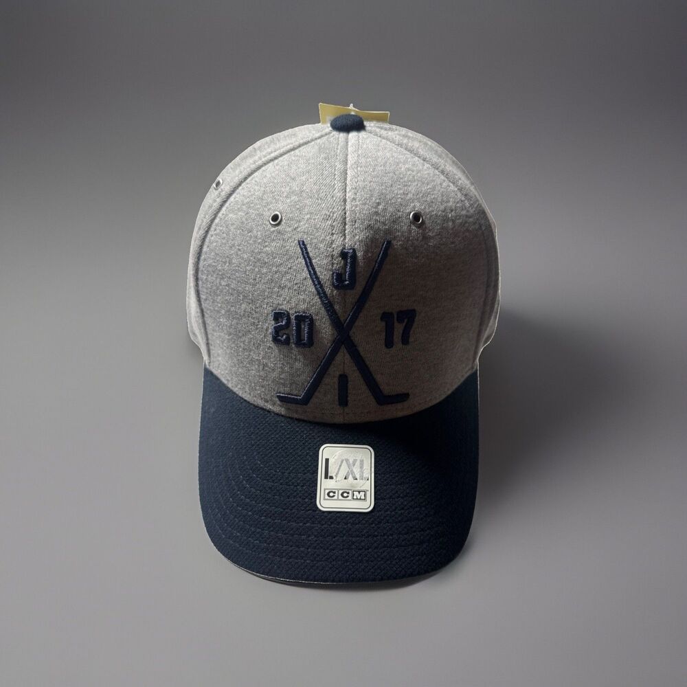 CCM Jacksonville Icemen 2017 Inaugural Season Hockey Hat Navy Blue Fitted L/XL